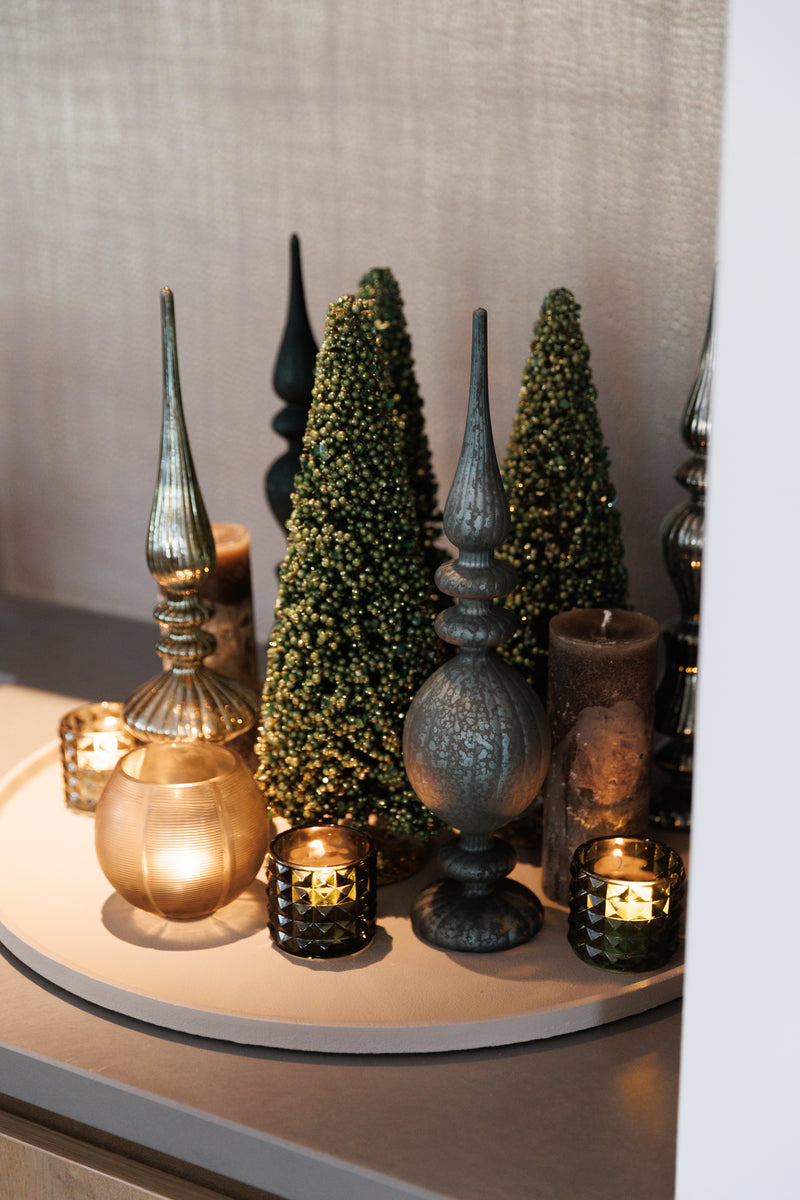 Magic Kerst Piek Groen Matt - Set van 3