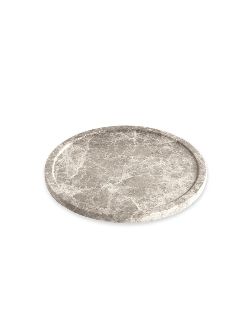D'argento Dienblad Rond Marmer