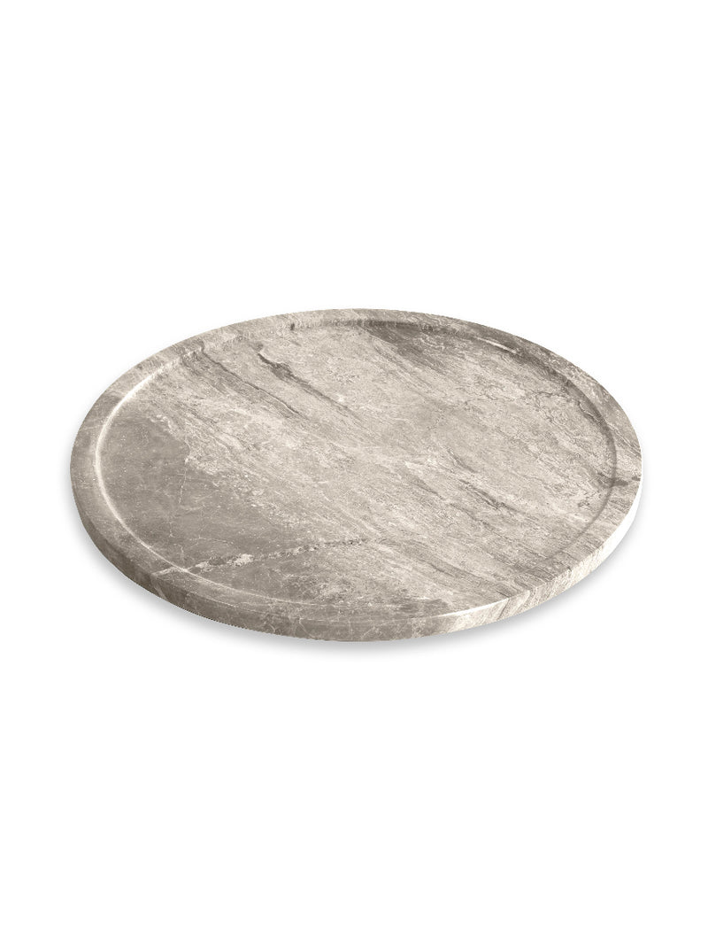 D'argento Dienblad Rond Marmer