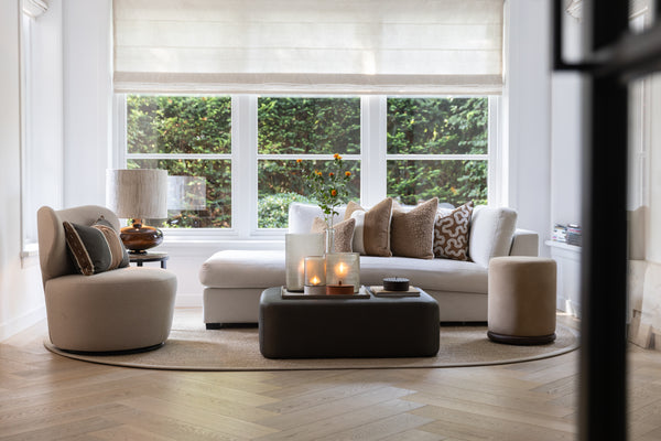 Ackley Pouf Houten Rand - Duran Interiors