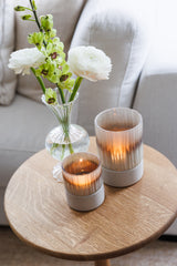 Oberina Windlicht - Smoke Beige