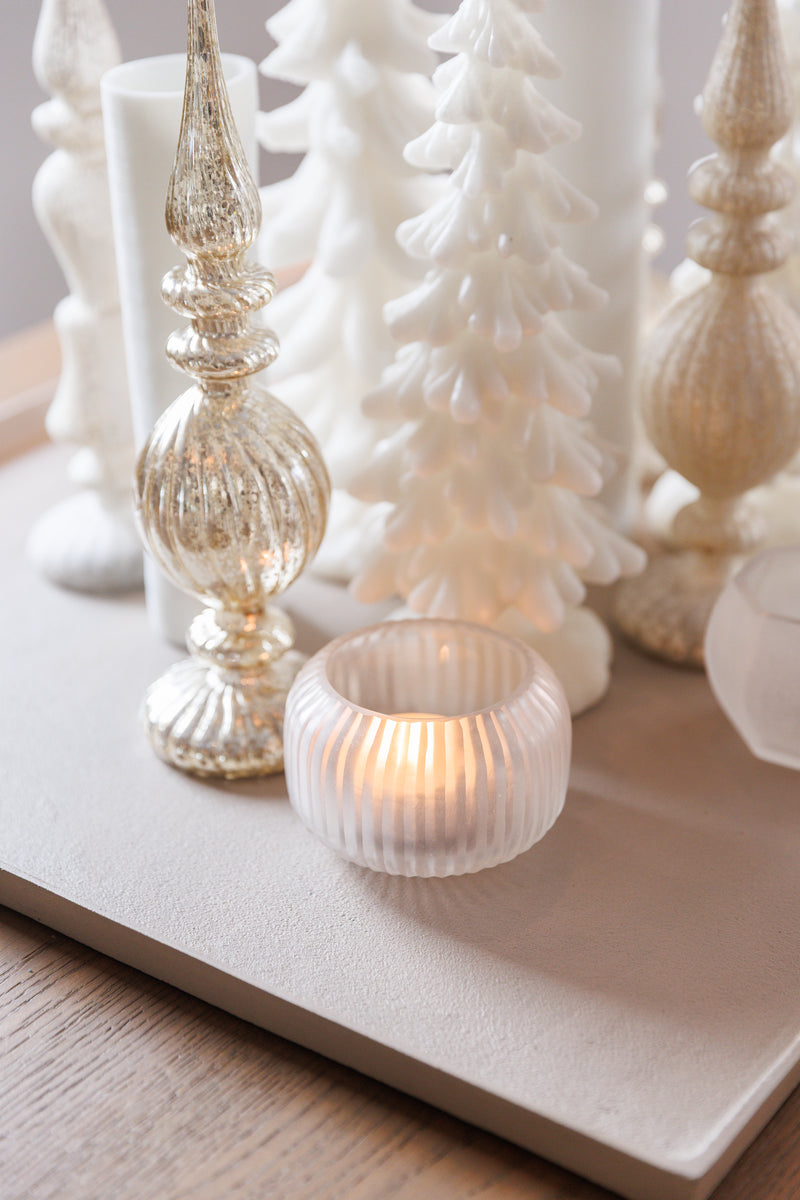 Luster Waxinelicht - Wit