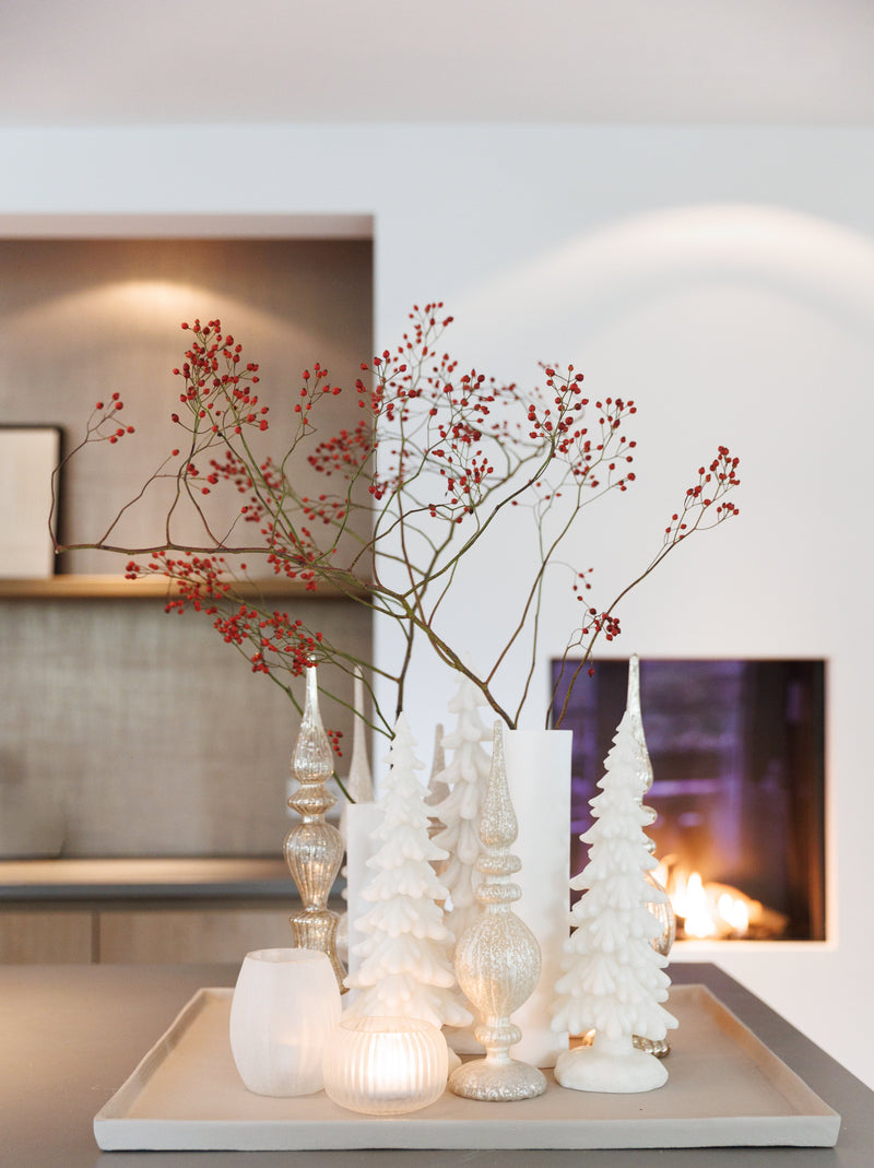 Pyrite Waxinelicht - Wit