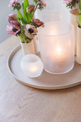 Kaolin Waxinelicht - Frosted Clear