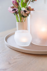 Kaolin Waxinelicht - Frosted Clear
