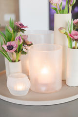 Kaolin Waxinelicht - Frosted Clear