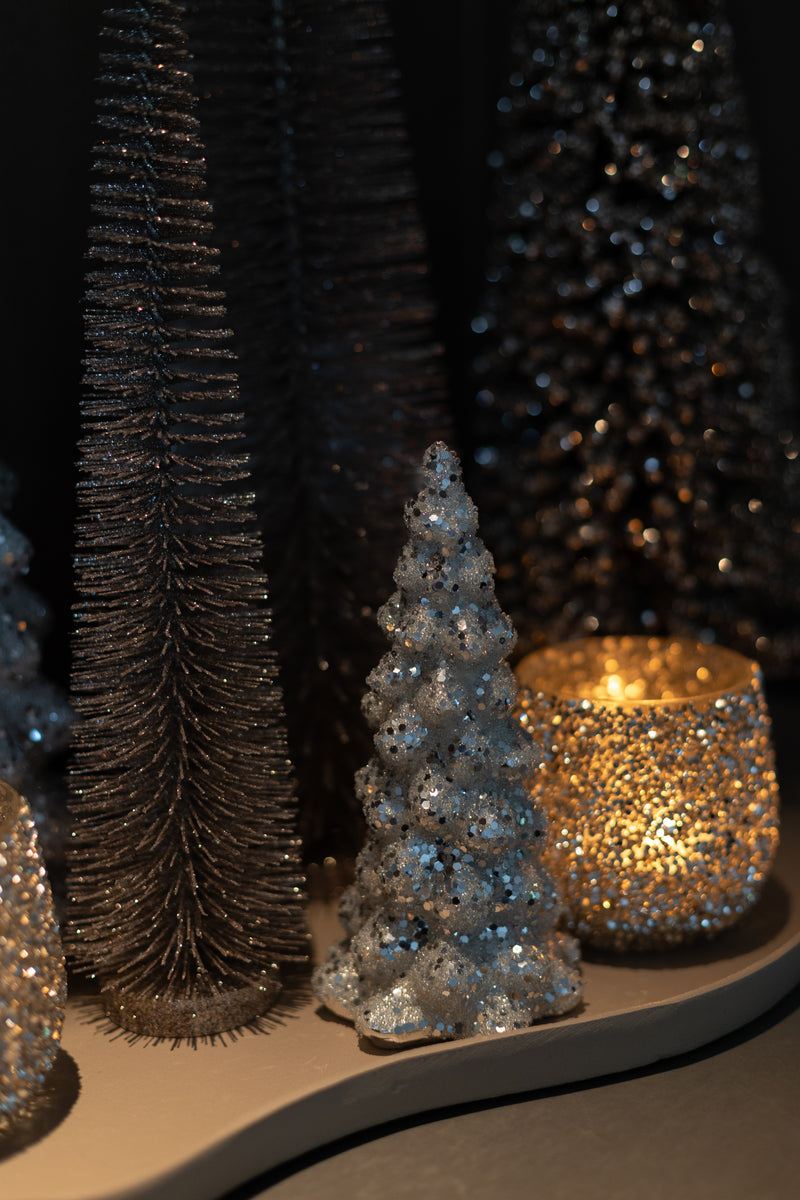 Glitter Christmas Tree Greige