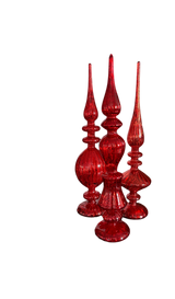 Magic Kerst Glans Rood - Set van 3