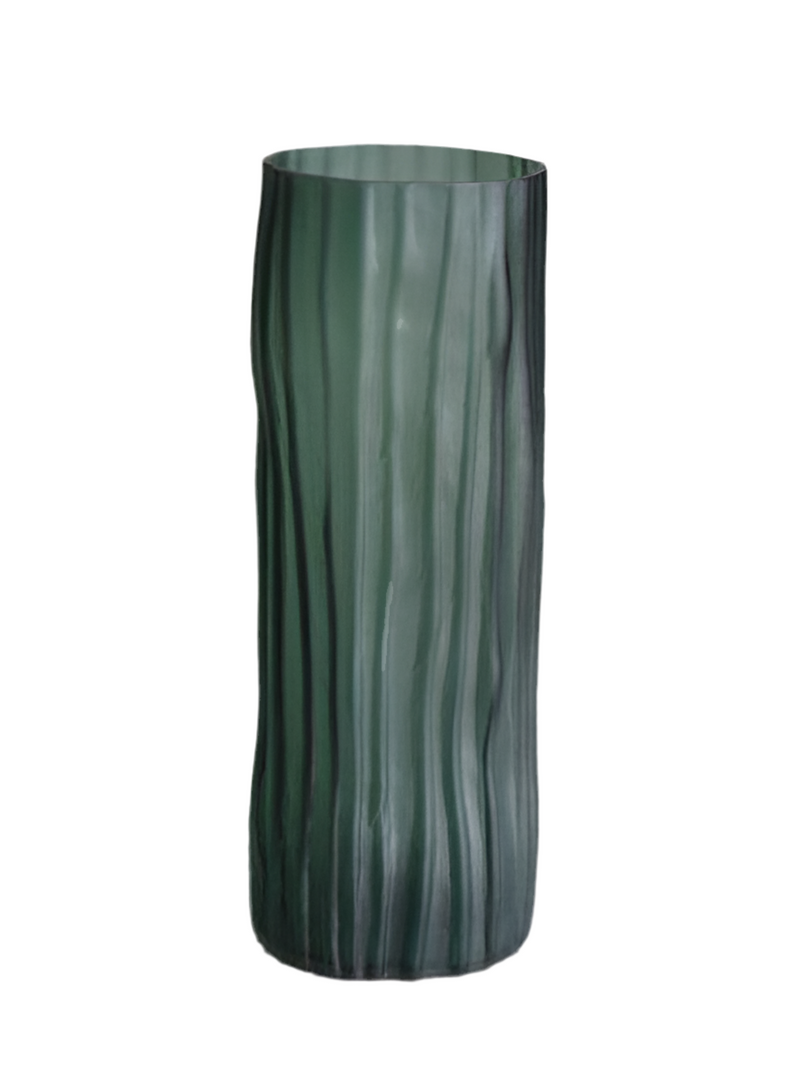 Carved Vase Saffire Green Large