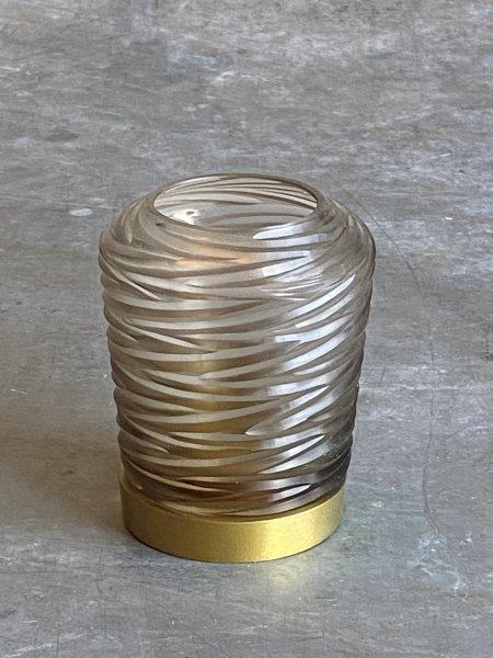 Carved Candle Metal Base