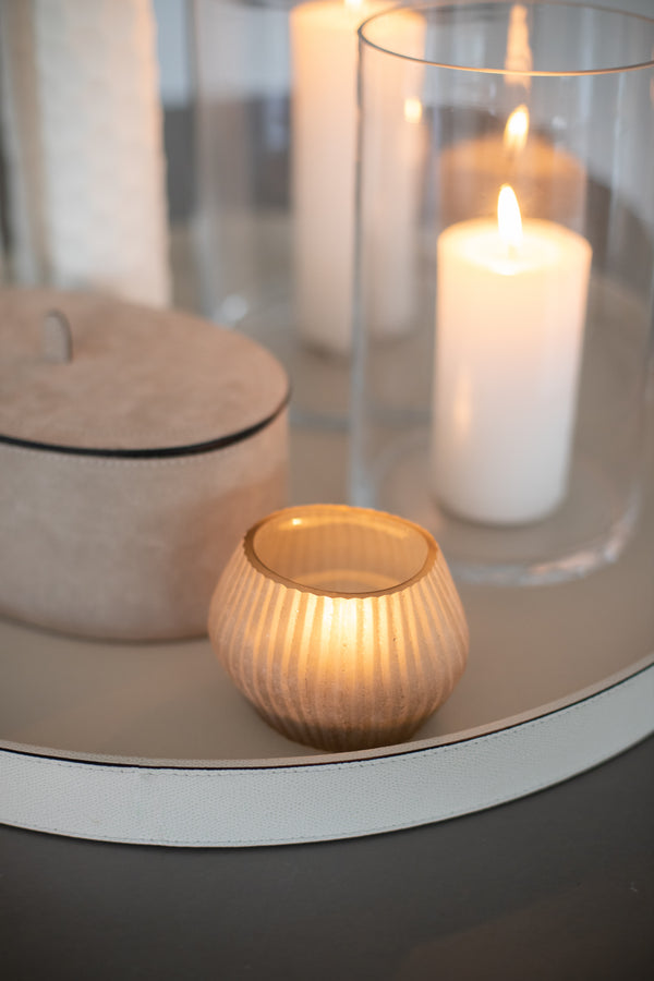 Kaolin Waxinelicht - Greige