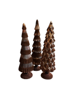 Twinkle Kerstboom Bruin - Set van 3