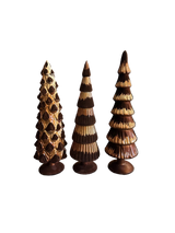 Twinkle Kerstboom Bruin - Set van 3