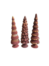 Twinkle Kerstboom Bordeaux - Set van 3
