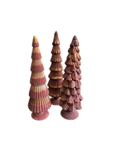 Twinkle Kerstboom Bordeaux - Set van 3