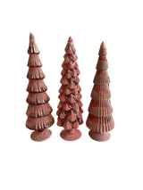 Twinkle Kerstboom Bordeaux - Set van 3