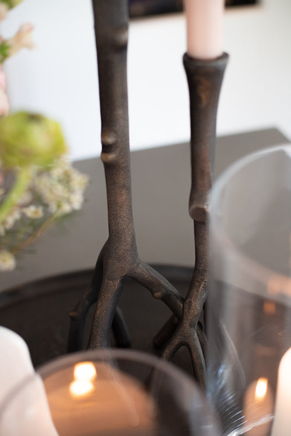 Pilar Candle Holder Bronze