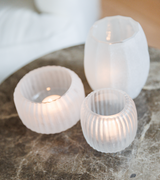 Luster Waxinelicht - Frosted Clear