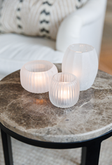 Luster Waxinelicht - Frosted Clear