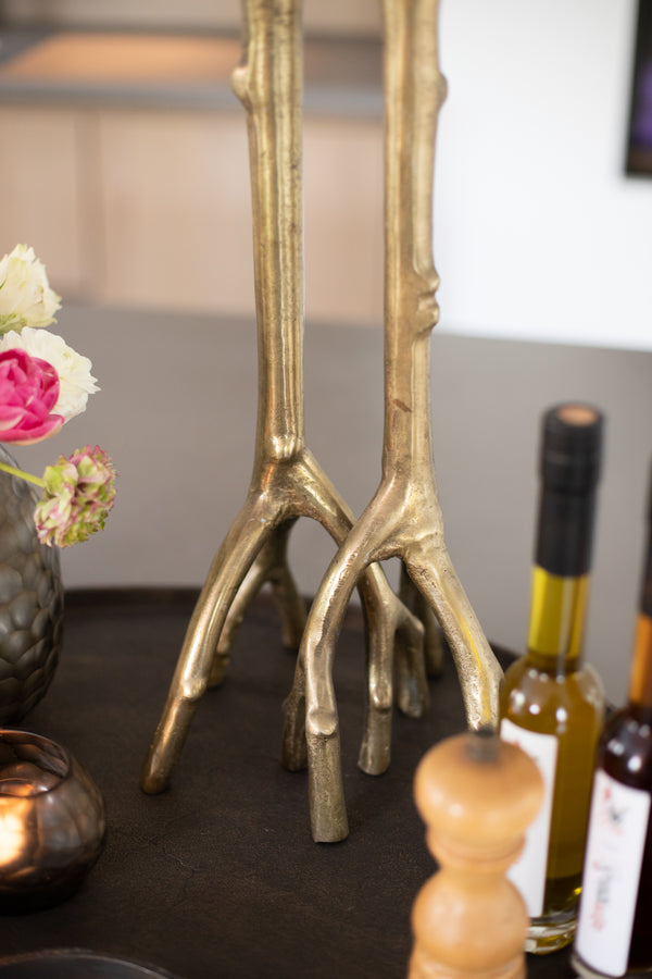 Pilar Candle Holder Gold