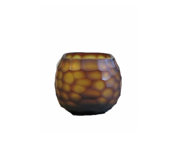 Carved Candle Amber Large